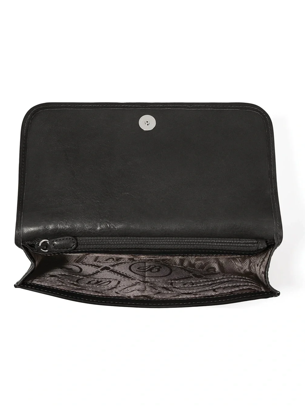 Brighton Ferrara La Bellezza Black Leather Crossbody Clutch